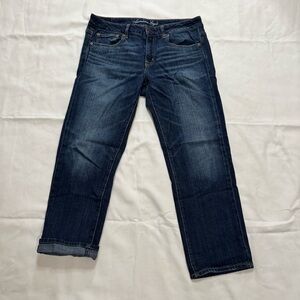 American Eagle Women’s stretch Capris Blue Jeans Boyfriend